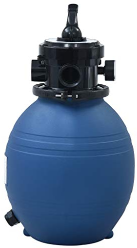 Tidyard Sandfilterpumpe mit 4-Wege-Ventil Sandfilteranlage Poolfilter Filteranlage Filterkessel Poolpumpe Poolfilter Swimming Pool Filter Schwimmbecken Blau 300 mm