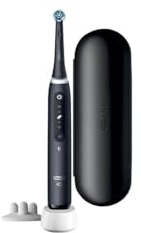 Oral-B iO 5S Svart Eltandborste, 1 Tandorsthuvud, 1 Resefodral, Designed By Braun, Elektrisk Tandborste, Oral B