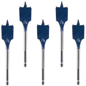 TJPoto Pack of 5# DSB1015B 1-1/8 in. x 6 in. Spade Bits Bulk Replacement Part New