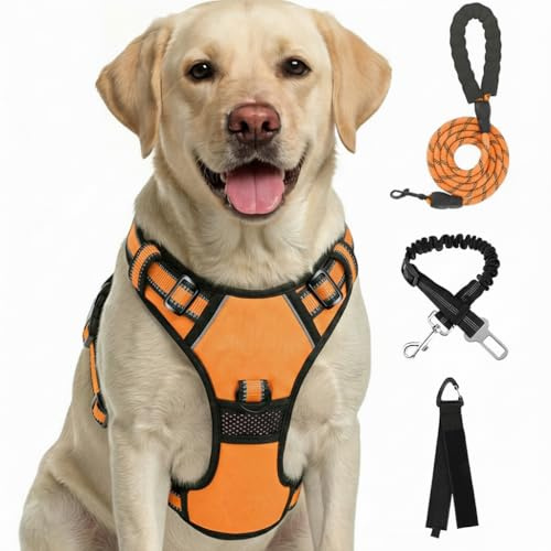 FURRYFECTION Harnais Anti-Traction Réfléchissant Orange Taille XL