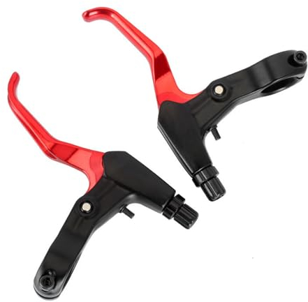 WEEVDRIE 1 Paar Fahrradbremsen, Fahrradbremshebel, Fahrradbremshebel, Aluminiumlegierung, leicht, für die meisten Fahrräder, Rennräder, MTB, BMX, Radfahren, 4 Farben (rot)