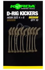 Korda Kickers D Rig, Medium Size, Brown, Perfect D-rigs Every Time, Easy Hook Slide, Ideal for D-Rig Spinners, Four Size Options, Available in Green and Brown