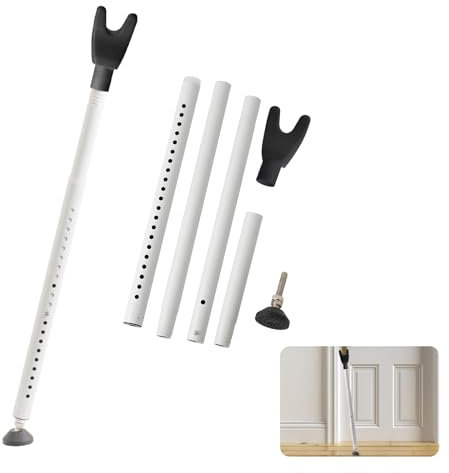 Door Safety Pole Adjustable Security Bar for Sliding Terrace Doors - Portable Anti-Slip Telescopic Design - Ideal for Home, Apartment, & Travel - Effective Door Stopper