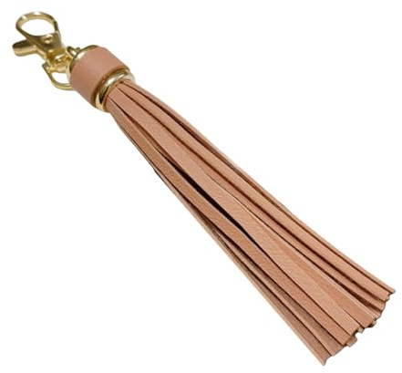 KINSPON Handmade Tassels Keychain Bag Charm Stylish PU Leather Tassels Keychain Pendant With Metal Rings For Secure Attachment