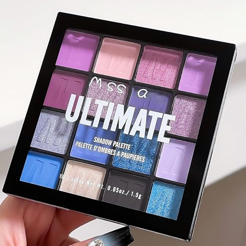 16-Color Purple Eyeshadow Palette – Matte & Glitter Shades, Long-Lasting, Highly Pigmented, Waterproof, Blendable Makeup For Bold & Vibrant Looks