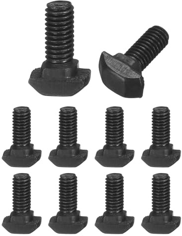 QUARKZMAN 10pcs Boulon À Tête Marteau M5x12mm À Encastrer Pour Rainure T, Boulons À Tête Marteau Acier Au Carbone Vis Coulissante Forme T Pour Profilé Aluminium Série 20 Standard Européen