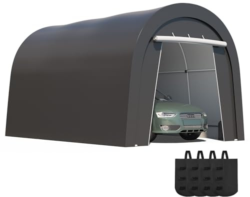 Wisteria Lane Heavy Duty Carport with 4 Cloth Bags, All-Weather Portable Garage with 2 Roll-up Doors, Car Canopy Storage Shelter Shed for Cars, Truck, or Garden Tools, 10' x 15'