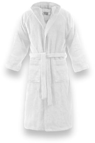 Bassetti Time Badrock Svamp med Huva Män Kvinnor 360 g/m², Vit, S