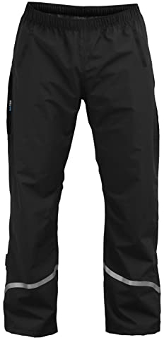 Rubberneck NXSVN Fahrrad Regenhose Atmungsaktiv, Reflektierend mit 3M Reflektoren Schwarz Größe L