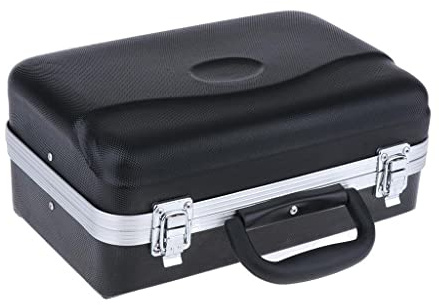 rockible Custodia Rigida per Tromba in Plastica con Maniglia, Accessori per Tromba con Serratura, Nera