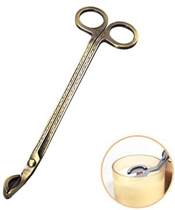 AIM & GGKK Candle Snuffer Gold Copper Trimmer Wick Antique Brass Candle Wick Clipper Wick Cutter Scissor