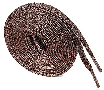 Egurs 1 par de cordones brillantes, 110 cm, multicolor, metálicos, planos, resistentes al desgarro, cordones para zapatillas deportivas, zapatillas de correr, zapatillas de deporte, 16 colores