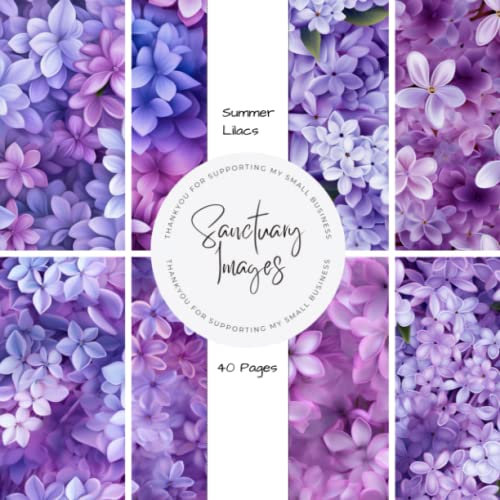 Summer Lilacs Scrapbooking Paper: Decorative Craft Paper Pad Supplies, Junk Journaling, Scrapbooking, & Crafting Projects - Double Sided 8.5 x 8.5