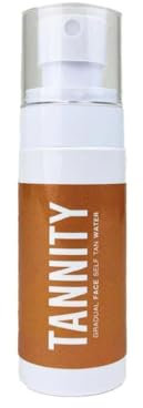 Tannity - Autoabbronzante per il viso graduale | Acqua autoabbronzante facciale | Con vitamine C e D | Idratante | Mantiene l'abbronzatura | Cruelty free | Senza parabeni, vegano, 99% ingredienti