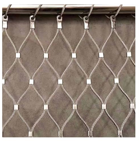Flexibelt Repnät I Rostfritt Stål, Zoo Cage Staket 5cm/2mm Skyddsnät, Fjäderfäuppfödningsnät, Skyddsnät för Räcken(0.6x2m)