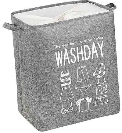 WATIIFUFU 1Stk Eimer für schmutzige Wäsche leinengardine leinentücher storage baskets linolwalze Aufbewahrungskorb für Spielzeug Kinderkorb Korb für Schmutzwäsche Korb Wäsche Dark Grey