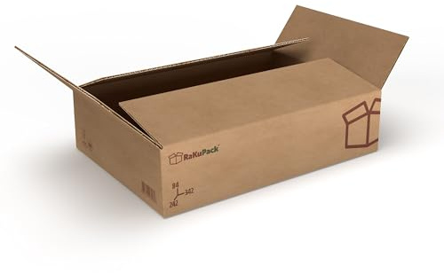 RaKuPack fraktkartong 100 st vikbar kartong 342 x 242 x 84 mm brun förpackningskartong olika storlekar