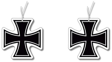 2 x albero profumato a forma di croce di ferro, distributore di profumo per auto, deodorante per auto, deodorante, ciondolo profumato auto, set di albero profumato per auto