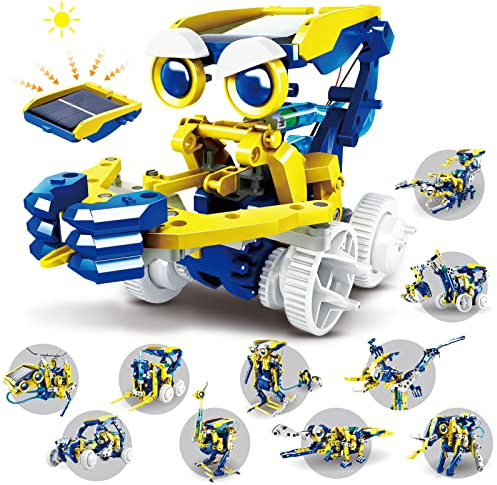 Robot Solaire Jouet Enfant 7 8 9 10 11 12 Ans, 11 in 1 STEM Robotique Construction Intelligent Jeux Garçon Fille Jeu Éducative Experiences Scientifiques DIY Cadeau Noël Anniversaire