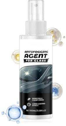 Spray Antiappannamento Vetri Auto - Trattamento Antipioggia 100ml | Rivestimento Deumidificante Visione Chiara, Senza Alôni, per Parabrezza, Finestra Casa & Porte Doccia
