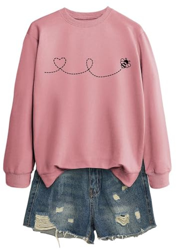 Bee Sweatshirt Inspirational Sweater Cute Bee Graphic Be Kind Shirts Women Casual Crewneck Beekeeper Pullover Tops