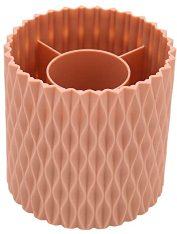 ZLXCAOB Soporte para brochas de Maquillaje, rotación de 360 ​​Grados, Gran Capacidad, 5 Ranuras, Taza para brochas de cosméticos