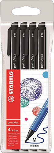 STABILO - Filzschreiber - pointMax - 4er Pack - schwarz