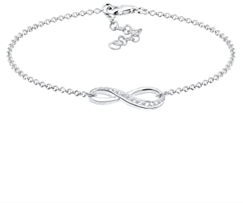 Elli Armband Damen Infinity Symbol mit Zirkonia Kristallen in 925 Sterling Silber