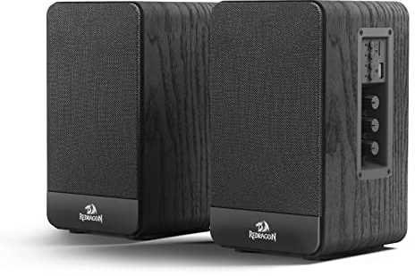 Redragon GS813 2.0 Channel Wireless PC Speaker with 20W Output Power, 5.0/3.5mm BT AUX Port, Enhanced Bass and Treble Control, Support TF Card/USB Flash Drive