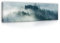 Leinwandbild Wald im Nebel Natur 145x45 cm | Modern Panorama Bilder XXL Canvas Leinwand Bilder Groß Wandbilder für Schlafzimmer Wohnzimmer Wandbild Kunstdruck Wand Bild auf Leinwand Aufhängefertig