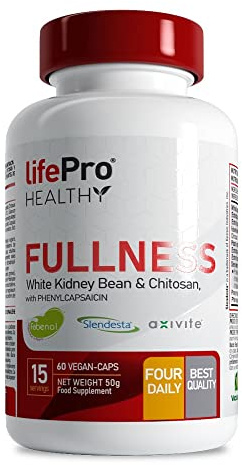 Life Pro Fullness 60 Caps | Bloqueador con Chitosan, Extracto de alubia blanca y PI2 | Ayuda a controlar los lípidos y los carbohidratos