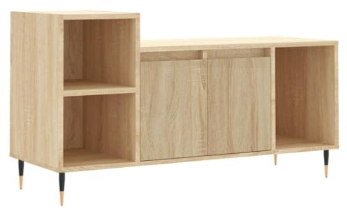vidaXL Meuble TV, Armoire de Télévision avec 5 Compartiments, Meuble Télé avec Portes Salon Salle de Séjour, Moderne, Chêne Sonoma Bois d'Ingénierie