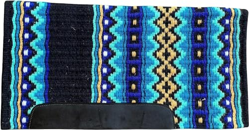 EQUIGEAR Western Show Horse Satteldecke aus neuseeländischer Wolle, Western-Design, handgefertigte Satteldecke, Wollpolster, Sensor Flex (Anpassung möglich), SD18 (34 x 33)