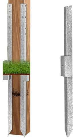 Vjeybv Post Anchors - Heavy Duty Metal Fence Post | Thickened Barrier Bracket, Repairing Accessories for Mailbox Reinforcement