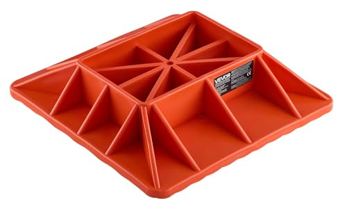 VEVOR High Lift Jack Base and Handle Keeper, 295 x 295 mm Off Road Jack Stand Base with 7000 Pound Capacity, Heavy-Duty Farm Jacks Support Stand for Most Jacks with 185 x 120 mm Base, Red