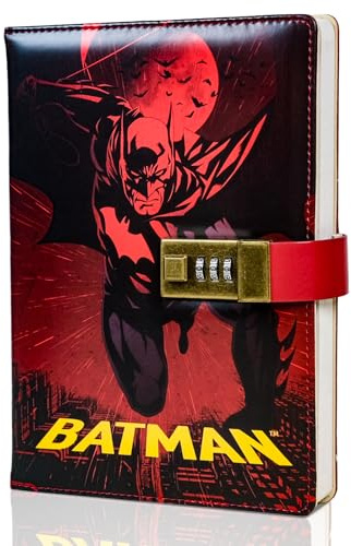 Superhero Diary with Lock – Comic-Inspired PU Leather Notebook Journal with Lock 228 Pages – Locked Diary Planner Organizer for Boys, Girls, Teens, Fans, School or Gift Use