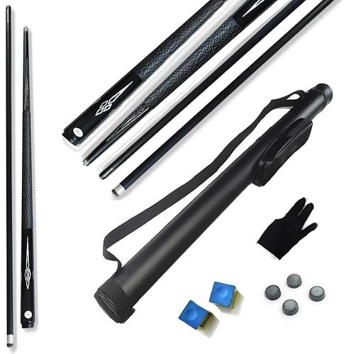 Taco de billar profesional de fibra de carbono, taco de billar de baja desviación, hecho a mano, puntas de 10 mm/11,5 mm, adecuado para deportes de mesa de billar