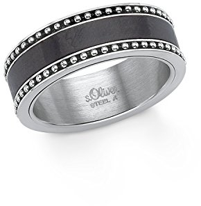 s.Oliver Herren-Ring 8 mm Carbon Edelstahl Gr. 66 (21.0) - 2015074