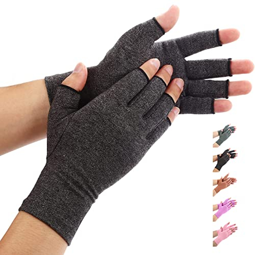 Duerer Arthritis Handschuhe - kompressionshandschuhe für Rheumatismus und Arthrose - bieten Arthritis Gelenkschmerzen Linderung der Symptome - Rheuma Fingerlose handschuhe damen(Schwarz, S)