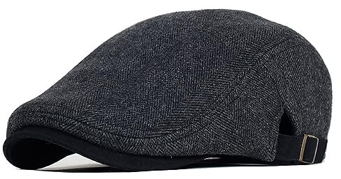 JAOAJ Boinas Hombre Gorras Plana Vintage Gorra Irlandesa Beret Cap Gorra de Vendedor de Periódicos Ajustable Cabbie Gorras Trucker Newsboy Flat Cap