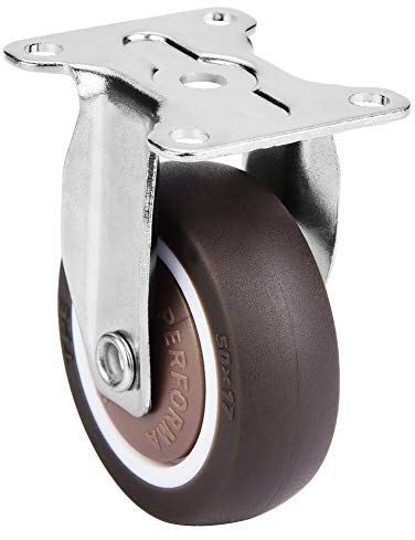 Ruedas fijas de goma giratorias con freno y soporte reforzado Ruedas de gran capacidad de carga para carro móvil