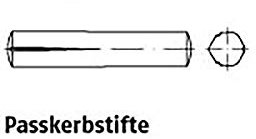 KS Tools - Perno per intagli, ISO 8745, in acciaio, 10 x 55, 25 pezzi