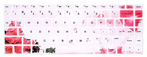 WYGCH Silicone Keyboard Cover for HP 14 Laptop 2020 2019 2018,Pavilion x360 14M-BA 14M-CD 14M-DH 14-BA 14-BF 14-cm 14-CF 14-DF 14-DK 14-DS 14-DQ Series 14 Inch Protective Skin,Happy Day
