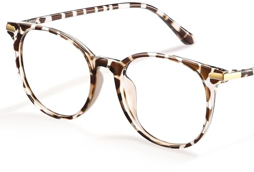 Gaoye Blue Light Blocking Glasses, Retro Round Eyewear Frame Anti Eyestrain Computer Glasses for Women Men (*Leopard)