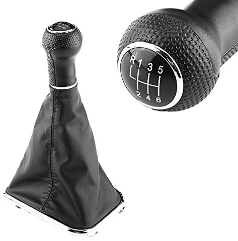 Yuecoom Soufflet de bouton, Kit de cadre de botte de soufflet de levier de vitesse de voiture à 6 vitesses pour Bora Golf MK4 1998-2007