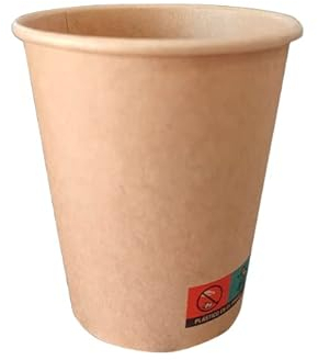 100 Vasos Desechables de Café Para Llevar - Vasos Cartón para Servir el Café, el Té, Bebidas Calientes y Frías (8 oz - 240 ml, Kraft)…