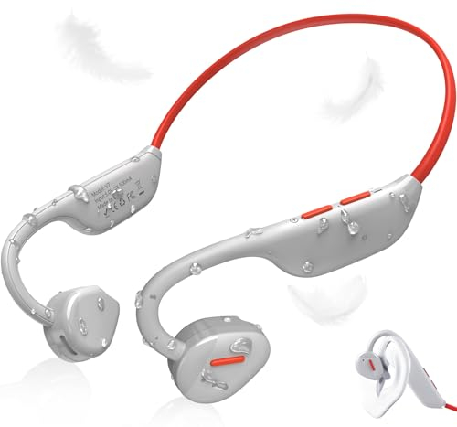 ANCwear Auriculares Open Ear Bluetooth Inalambricos-Auriculares Inalámbricos Bluetooth 5.3- Cascos IP67 Impermeable Deportivos Adecuados para Correr Fitness (Gris)
