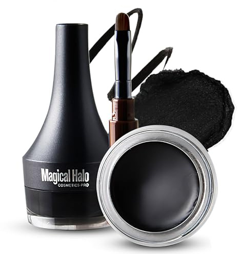 Natural Black Gel Eyeliner Cream Pencils - Smudge Proof, Waterproof Long Wear Gel Eyeliner Pencil With Brush (Brown)