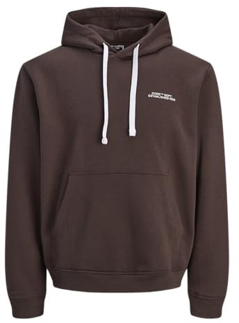 JACK & JONES Jcocover Graphic Hood Pls, Guarnizione Marrone, 4XL Uomo