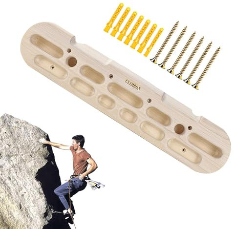 Générique Klättring Hangboard, Trä Hangboard - liten hängande bräda i trä för klättring - hängbräda dörrhållare, klätterdragstång, väggklättring handtagsram för L